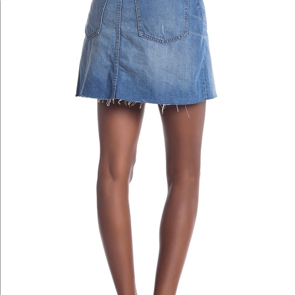 Madewell Women’s 27 Rigid Denim A-Line Mini Skirt in Keene Wash Cutout Edition - Picture 2 of 14